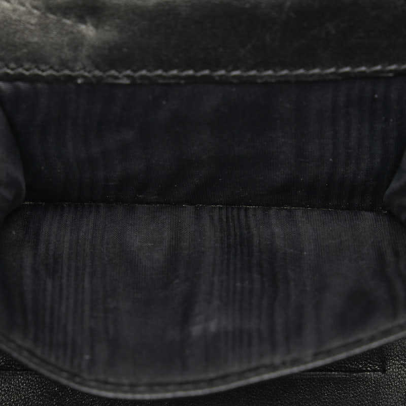 Top Quality Chanel Chocolate Bar Three Folded Wallet Black Leather