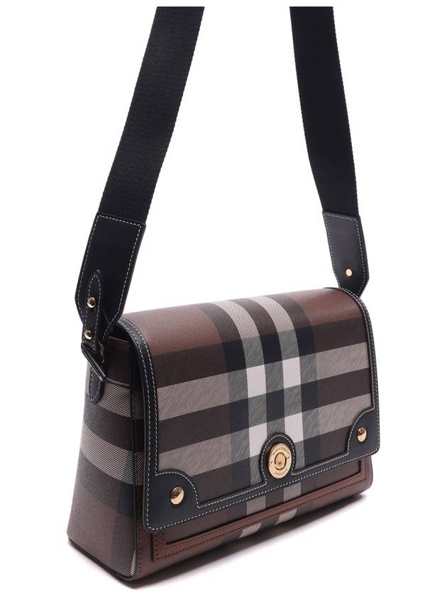 Burberry Checked Leather Knot Cross Bag Brown