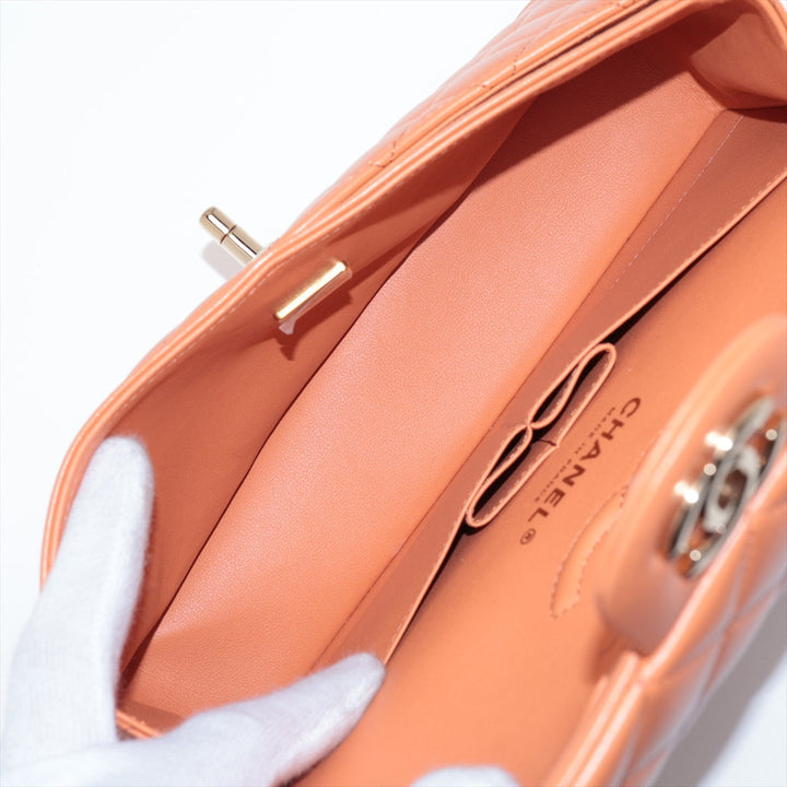 Top Quality Chanel Matrasse 23 Small  Double Flap Double Chain Bag Orange G  A01113