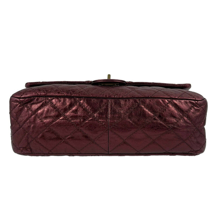 Chanel - Metallic Quilted Calfskin 2.55 Reissue 227 Double New - Maroon