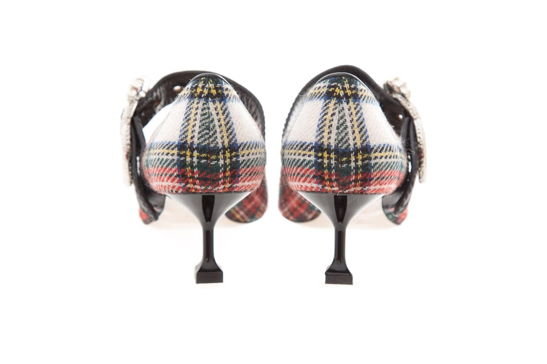 Miu Miu Plaid Kitten Heels SZ 39.5