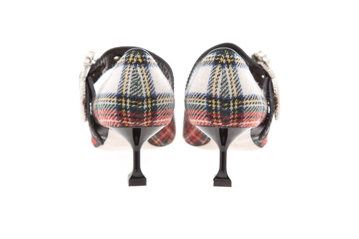 Miu Miu Plaid Kitten Heels SZ 39.5