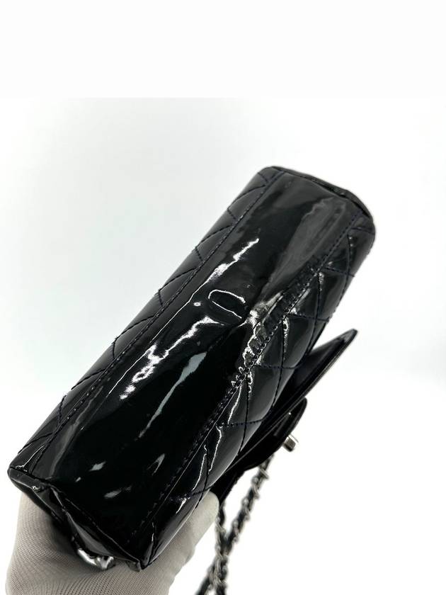 Patent flap shoulder bag mini Chanel