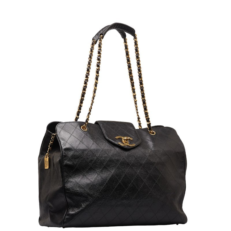 Top Quality Chanel Super Model Bag Coco Chain Tote Bag One-Shoulder Bag Black Leather  CHANEL