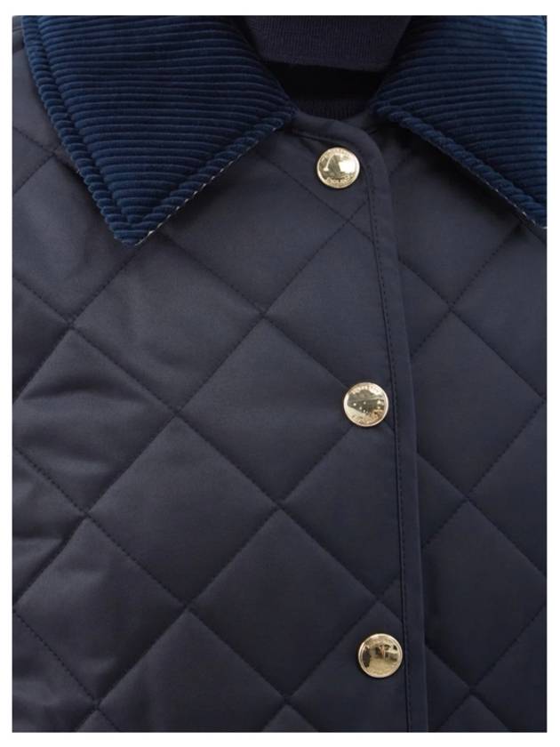 Burberry Corduroy Diamond Quilted Jacket Blue