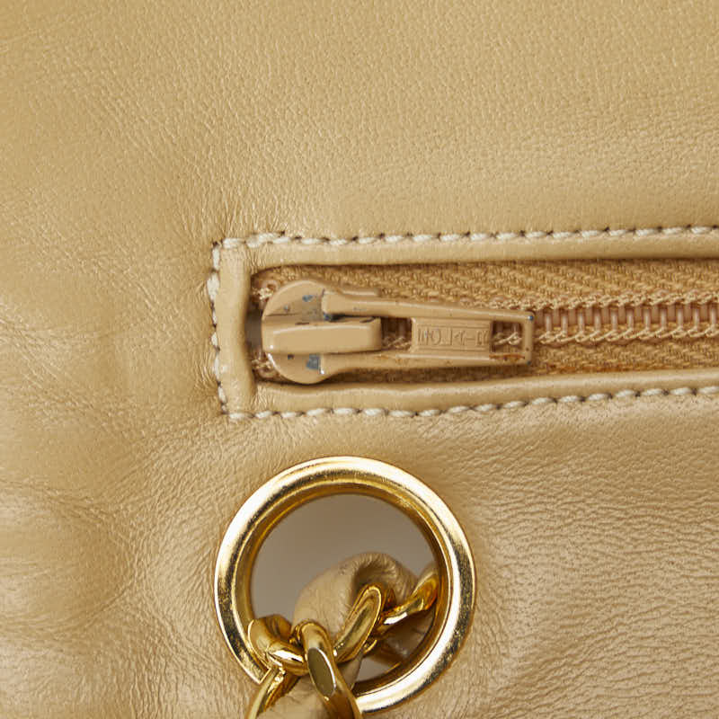 Top Quality Chanel Matrace 23 Cocomark Double Flap Gold  Chain houlder Bag Beige   CHANEL