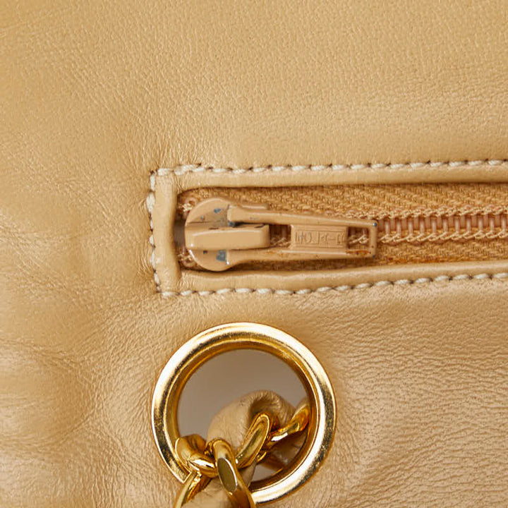 Top Quality Chanel Matrace 23 Cocomark Double Flap Gold  Chain houlder Bag Beige   CHANEL
