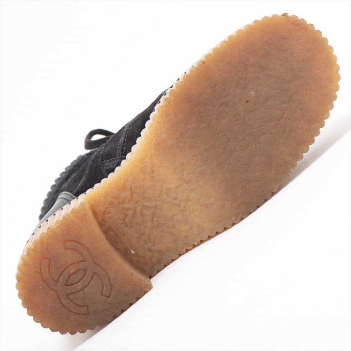 Top Quality Chanel Coco Leather X Suede Shoes 36  Black G36536 Matrasse