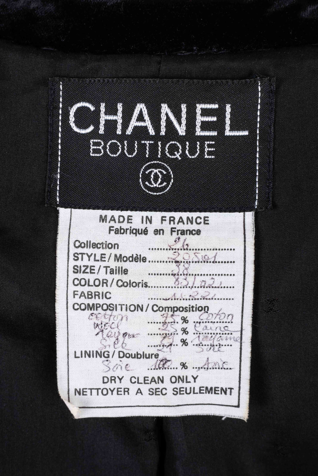 Ensemble de tailleur Top Quality Chanel 1990's