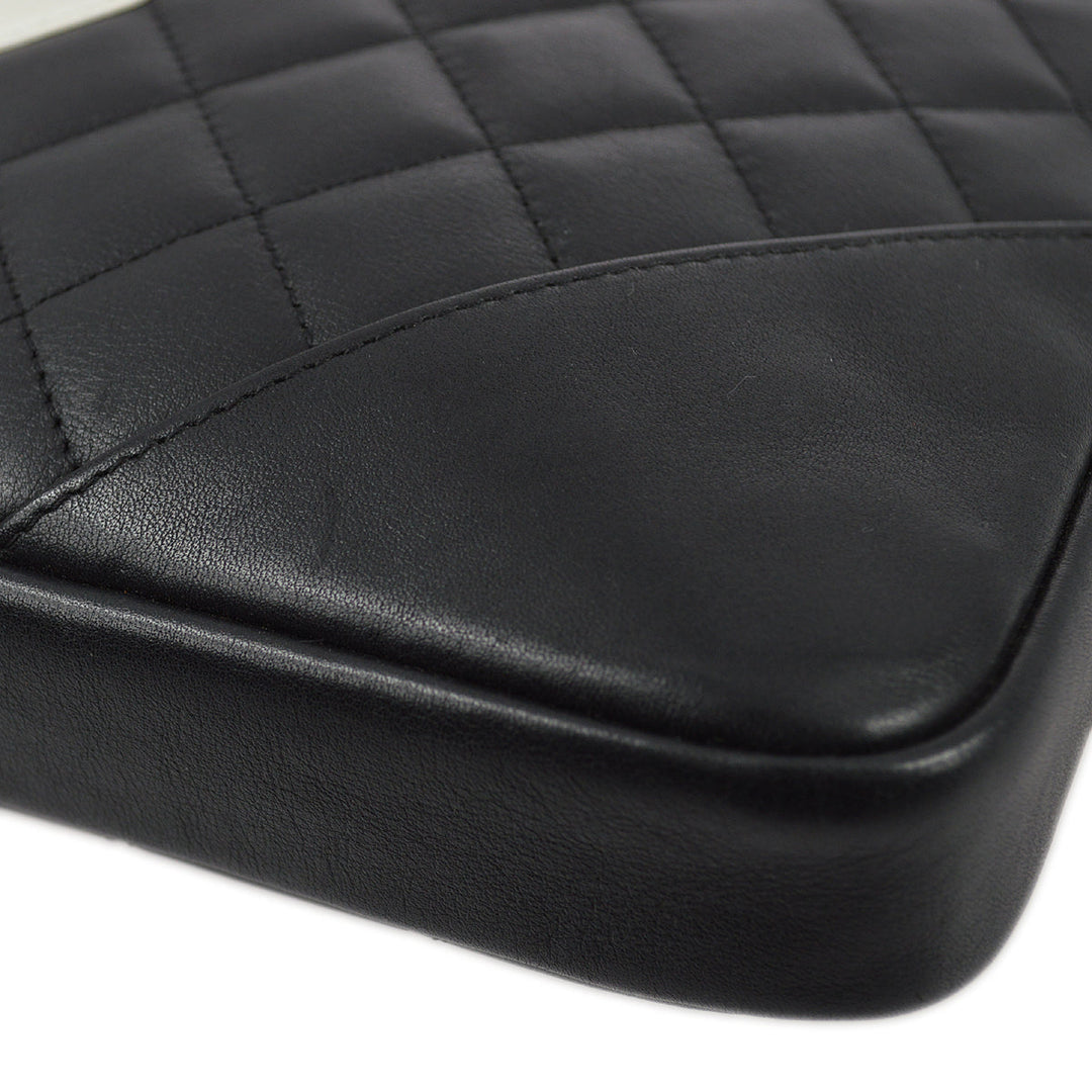 Top Quality Chanel 2003-2004 Black Calfskin Cambon Ligne Shoulder Bag
