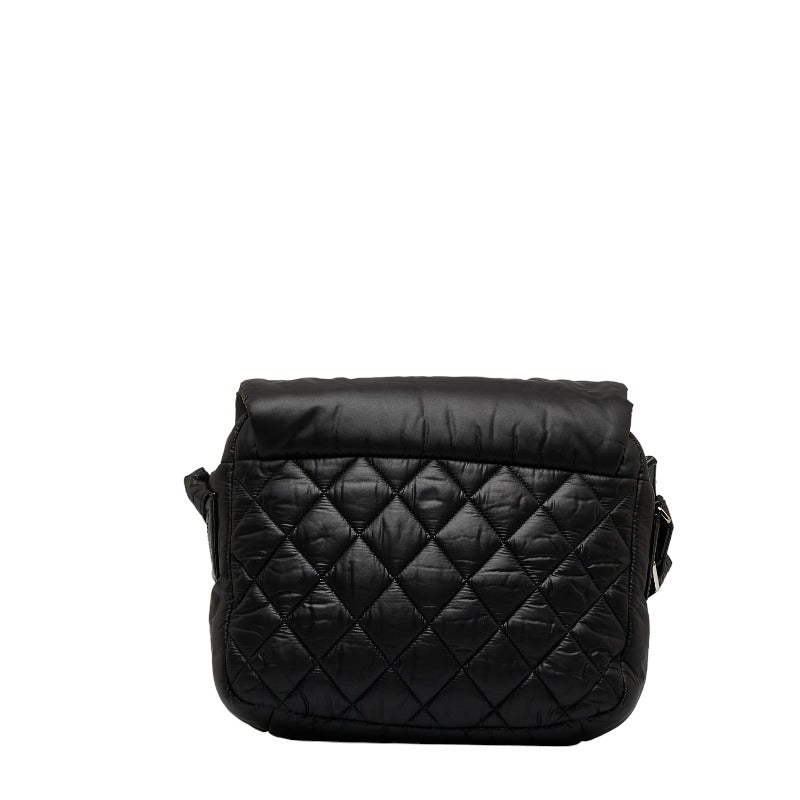 Top Quality Chanel Coconut Mattress Small Messenger Slipper Shoulder Bag A48616 Black Nylon Ladies CHANEL
