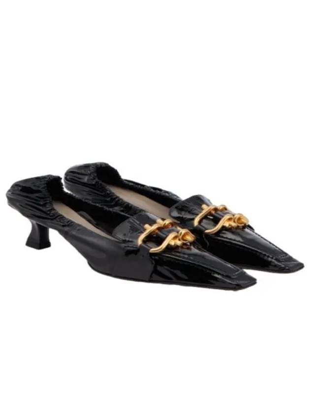 Bottega veneta Madame Patent Leather Pumps Heel Black