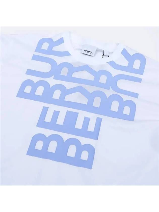 Burberry WoMen's Logo Print Cotton Oversized Short Sleeve T-Shirt White