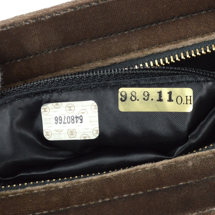 Top Quality Chanel Brown Velvet Handbag