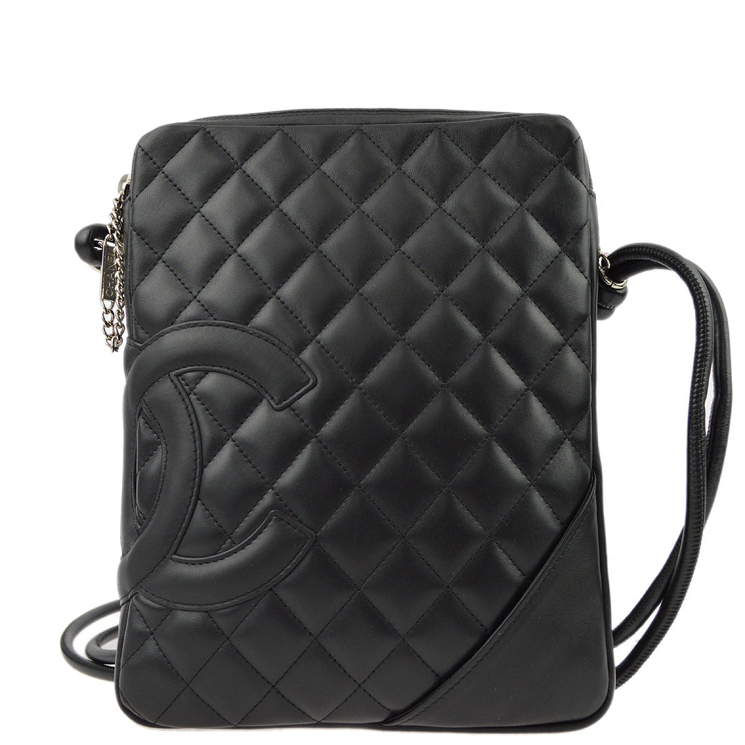 Top Quality Chanel Black Calfskin Cambon Ligne Shoulder Bag