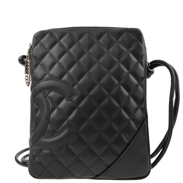 Top Quality Chanel Black Calfskin Cambon Ligne Shoulder Bag