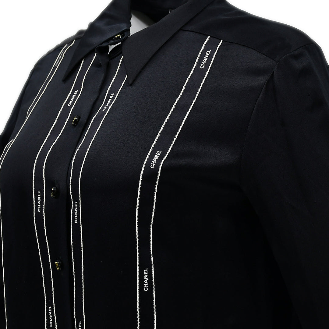 Top Quality Chanel Blouse Shirt Black 94A #38