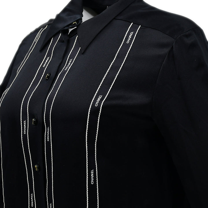 Top Quality Chanel Blouse Shirt Black 94A #38