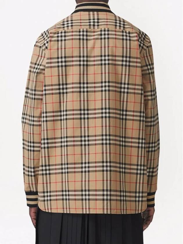 Burberry Vintage Check Cotton Poplin Long Sleeve Shirt Archives Beige