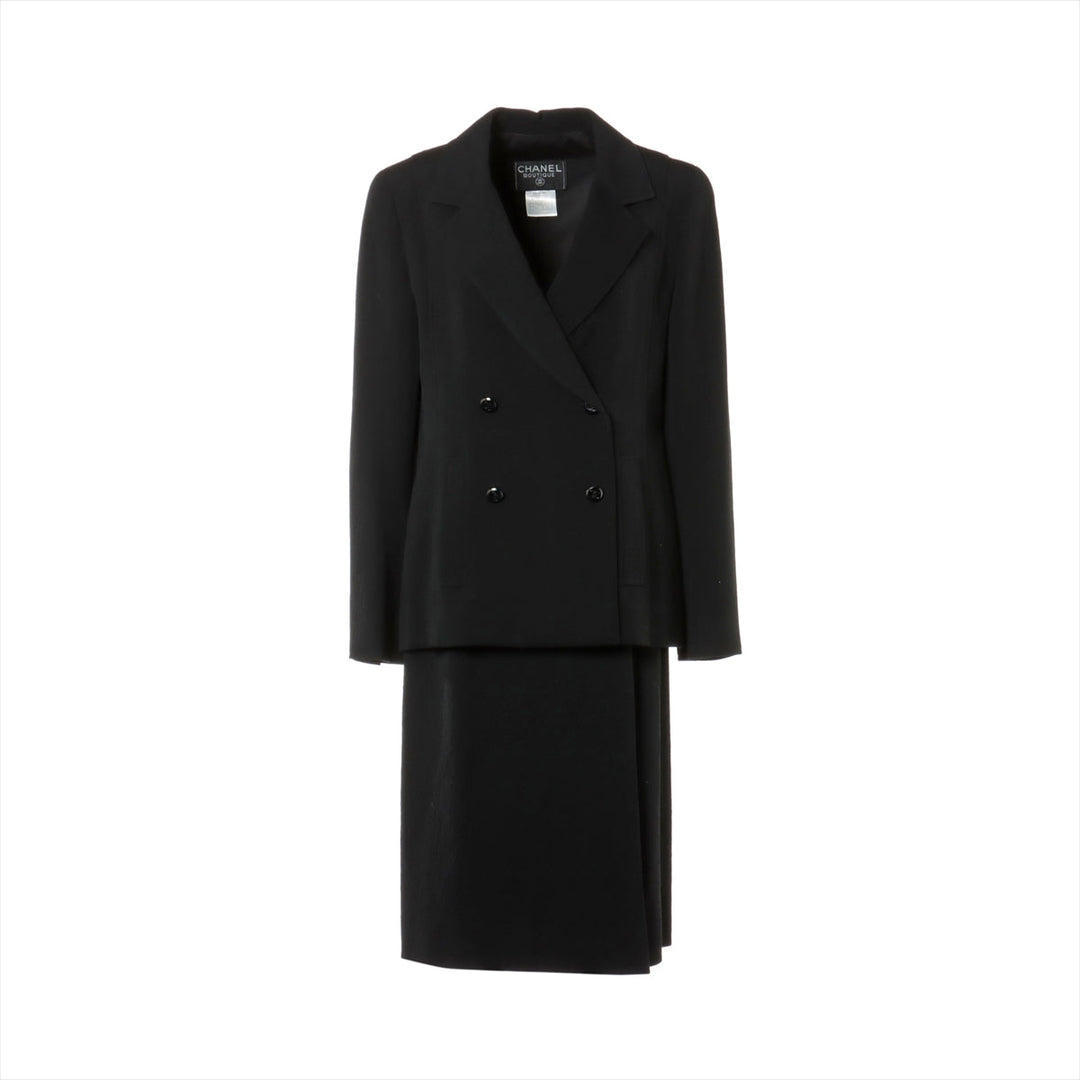 Top Quality Chanel Coconut Button 98A Wool Setup 38  Black P11490