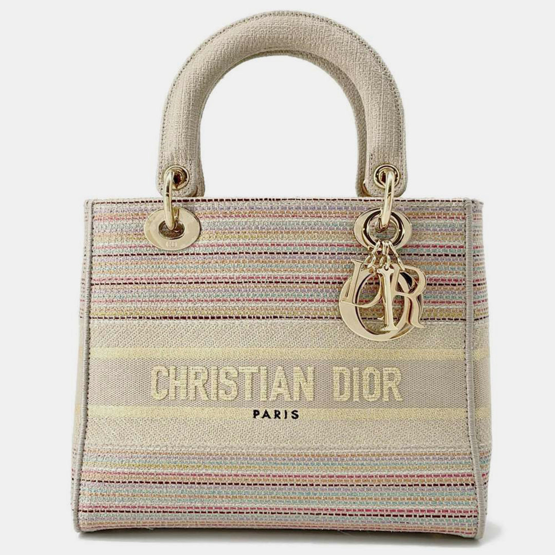 Top quality Dior Multicolor Canvas Medium Lady D-Lite Handbag