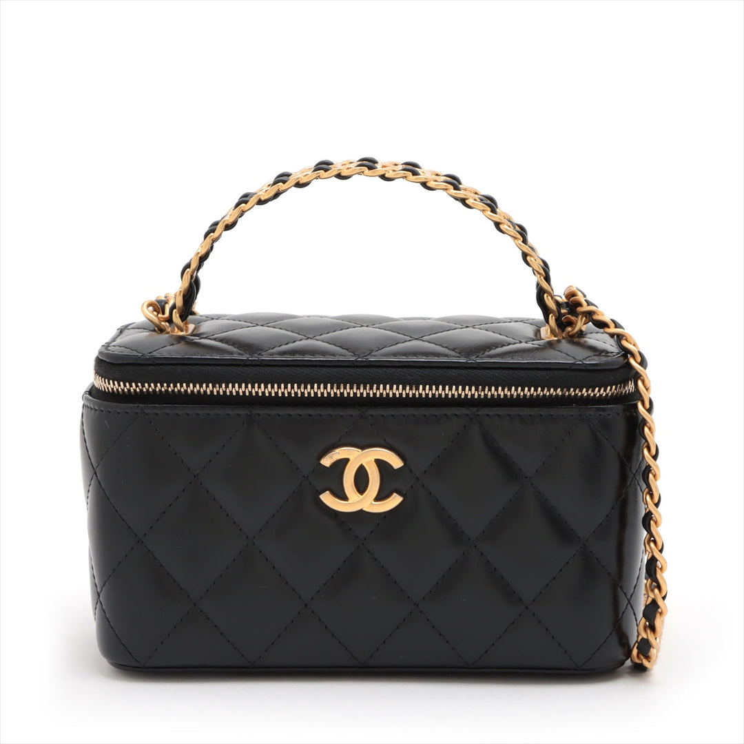 Top Quality Chanel Mattress kin Chain Shoulder Bag Vanity Black Gold