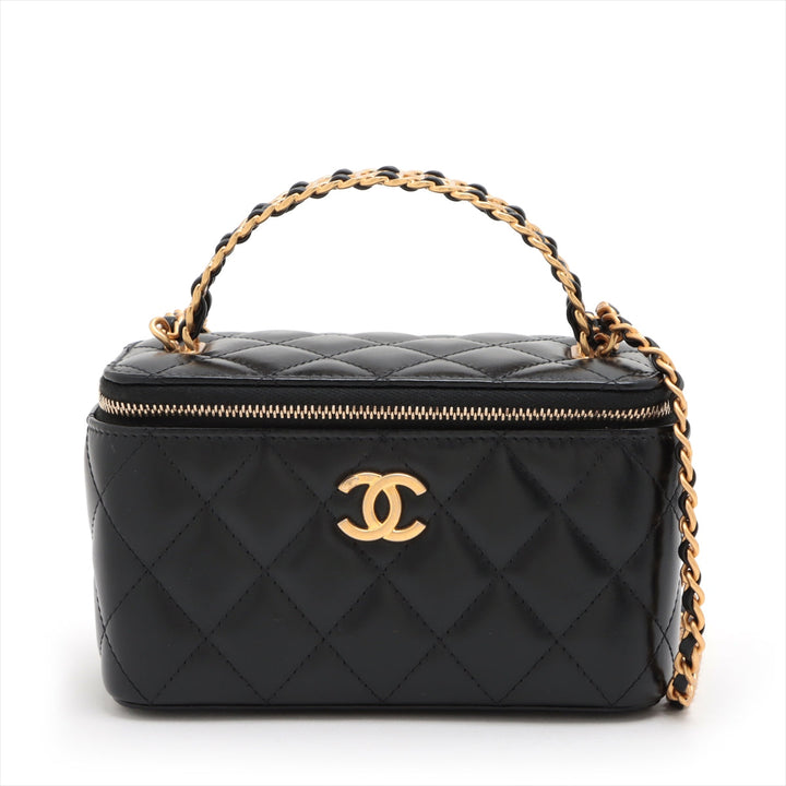 Top Quality Chanel Mattress kin Chain Shoulder Bag Vanity Black Gold