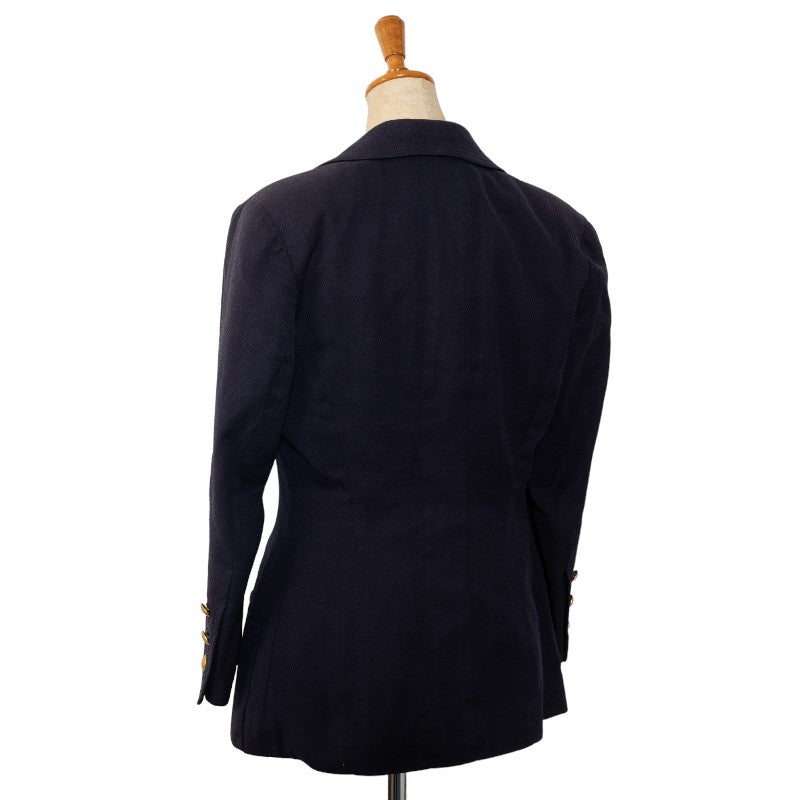 Top Quality Chanel Cocomark Double-Button Terrard Jacket Navi Cotton Lady Chanel