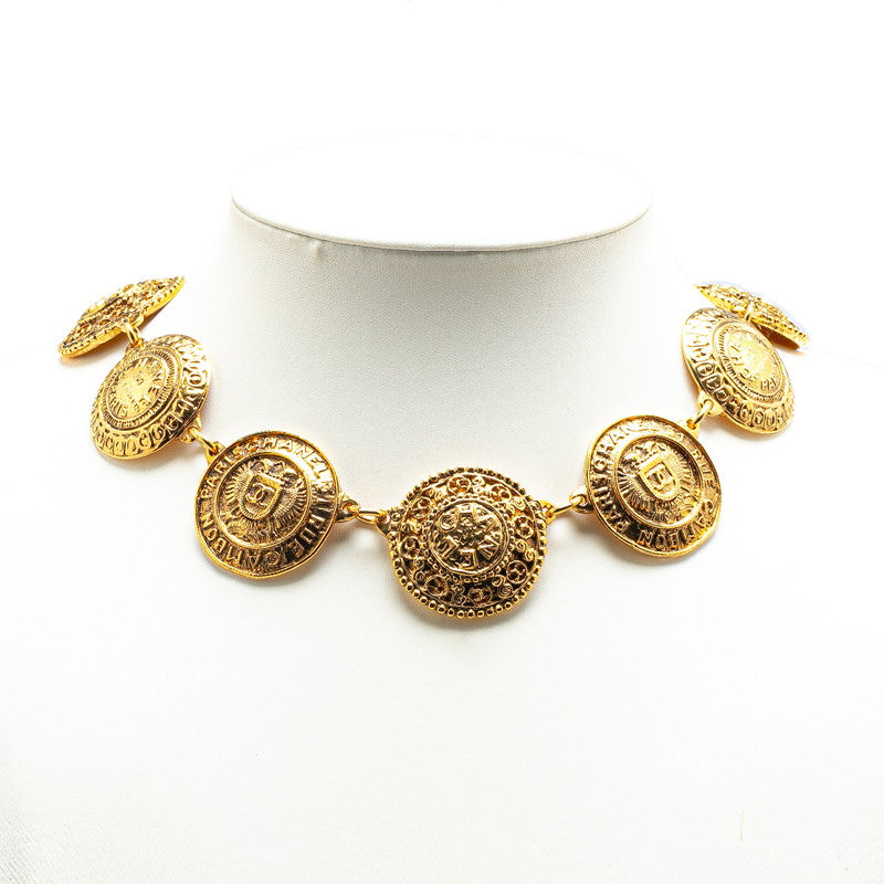 Top Quality Chanel Cambon Coco Mark Necklace Gold