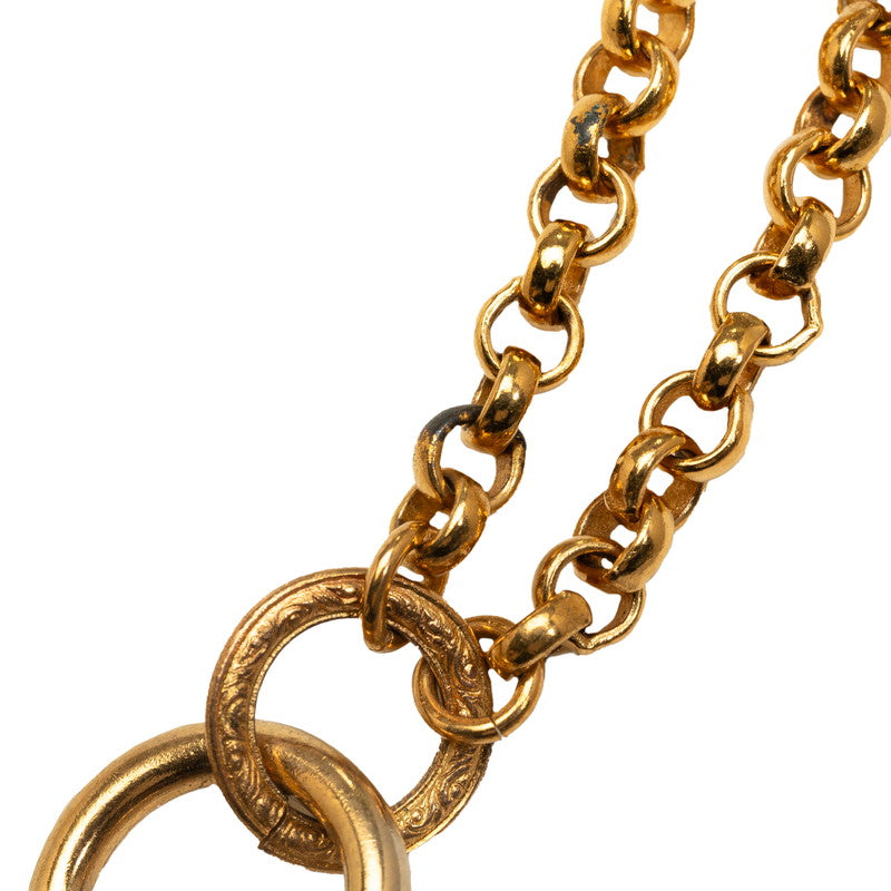 Top Quality Chanel Vintage Coco Double Heart Necklace G   Chanel