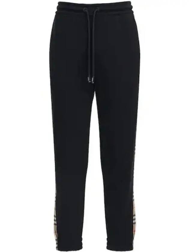 Burberry Men's Vintage Check Panel JoGGer Track Pants Black