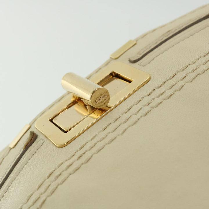 Chloe Mercy Hand Bag Leather 2way Cream 50194