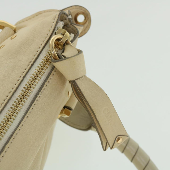Chloe Mercy Hand Bag Leather 2way Cream 50194