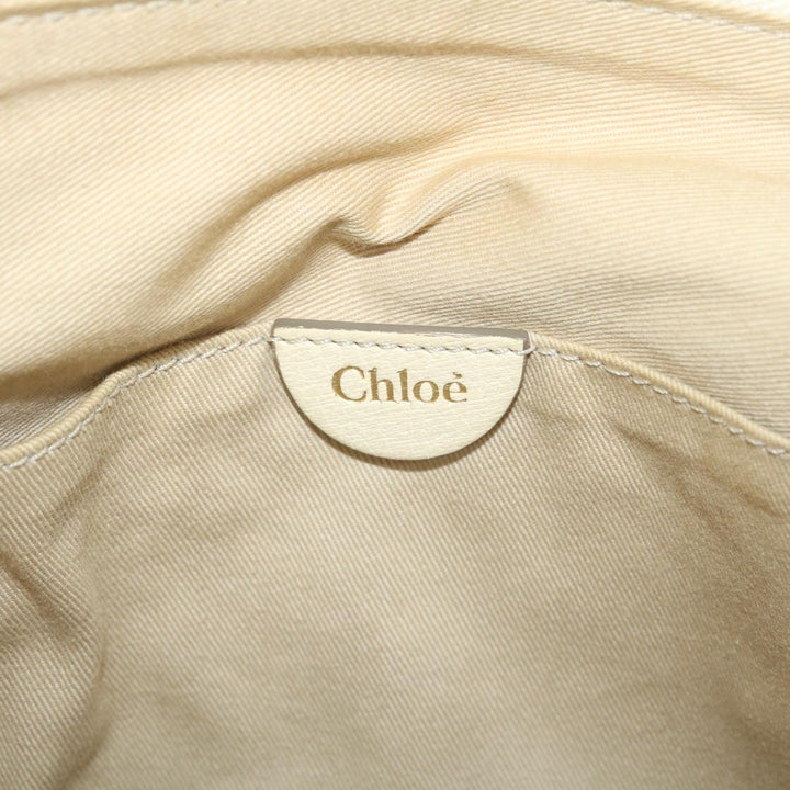 Chloe Mercy Hand Bag Leather 2way Cream 50194