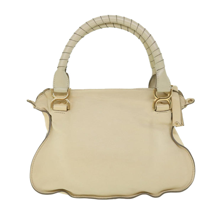 Chloe Mercy Hand Bag Leather 2way Cream 50194