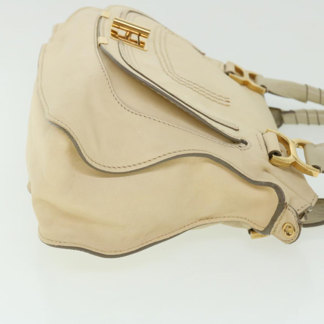 Chloe Mercy Hand Bag Leather 2way Cream 50194