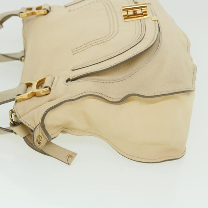 Chloe Mercy Hand Bag Leather 2way Cream 50194