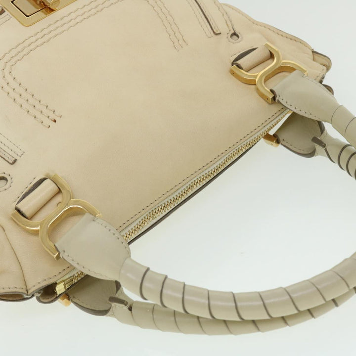 Chloe Mercy Hand Bag Leather 2way Cream 50194