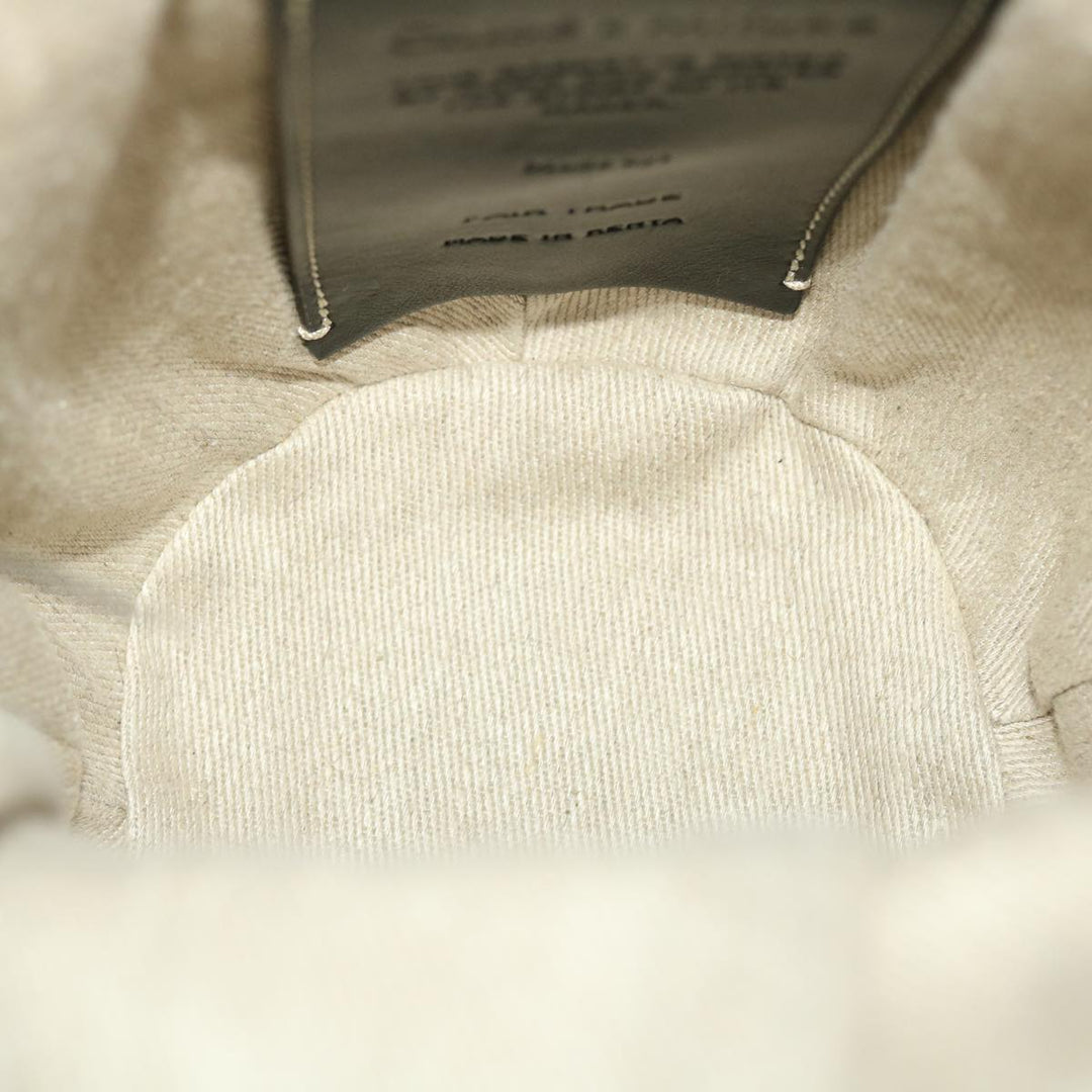 Chloe Woody Shoulder Bag Straw Canvas Beige 50195