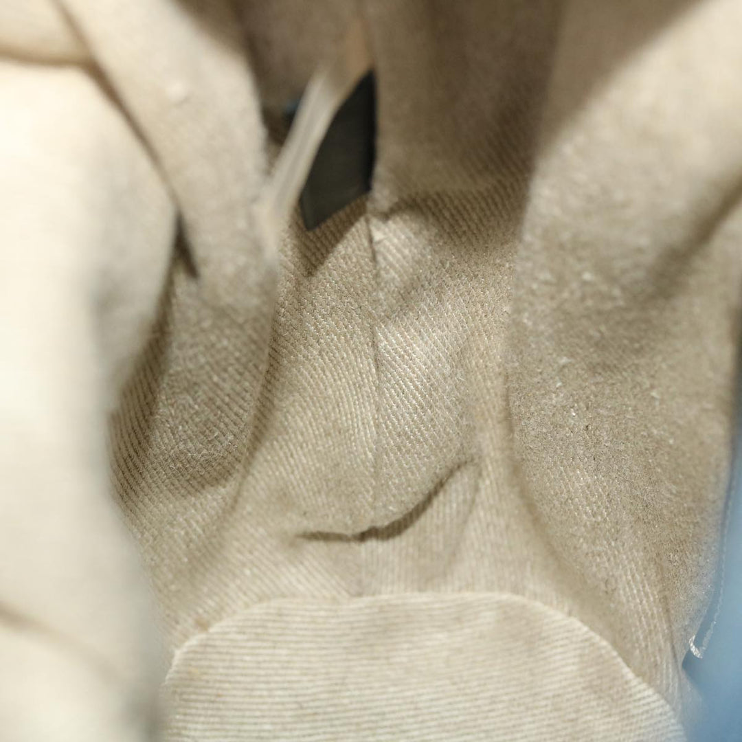 Chloe Woody Shoulder Bag Straw Canvas Beige 50195