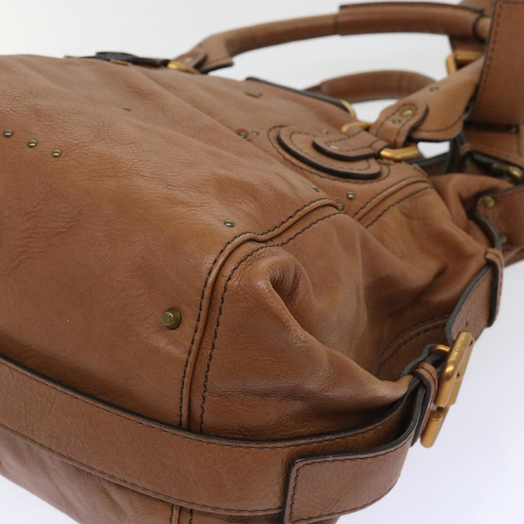 Chloe Paddington Shoulder Bag Leather Brown 04-06-53 50196