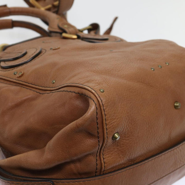Chloe Paddington Shoulder Bag Leather Brown 04-06-53 50196