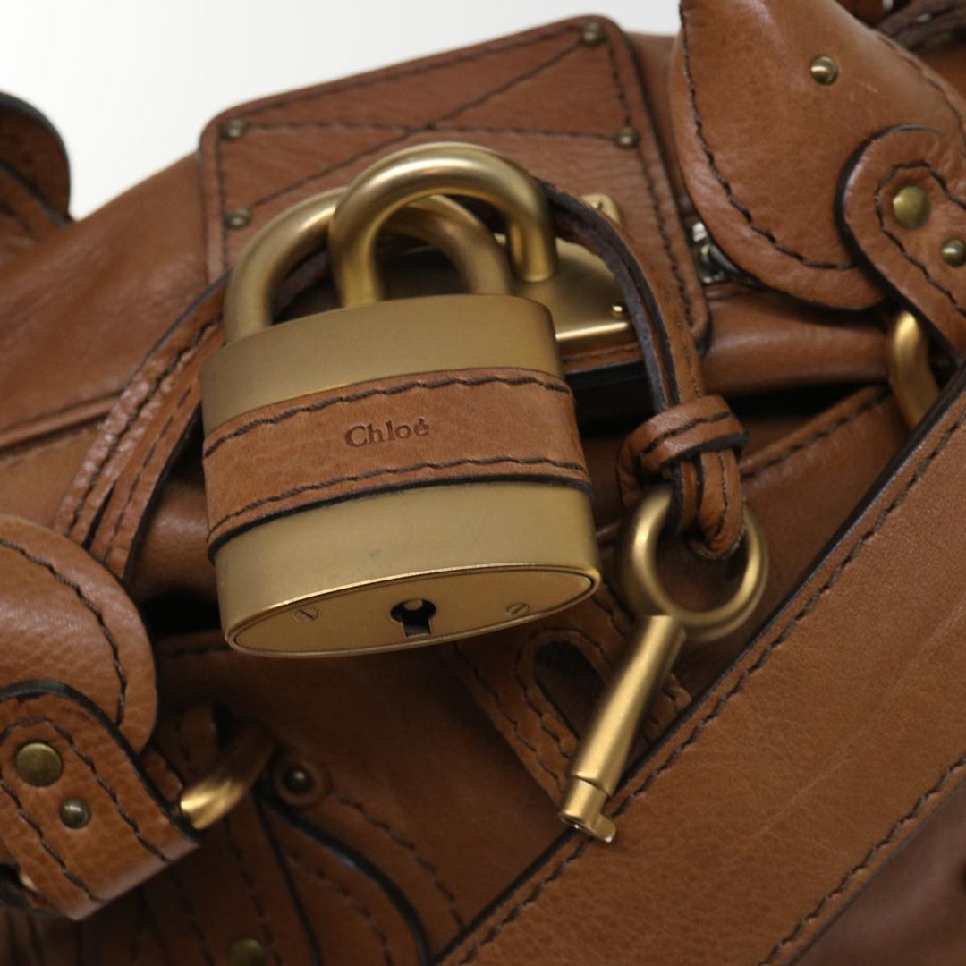 Chloe Paddington Shoulder Bag Leather Brown 04-06-53 50196