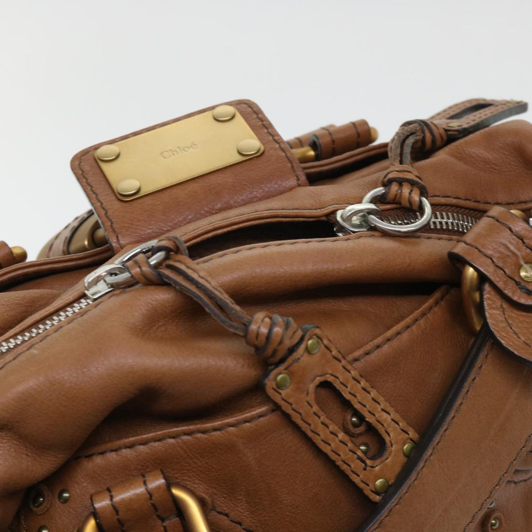 Chloe Paddington Shoulder Bag Leather Brown 04-06-53 50196