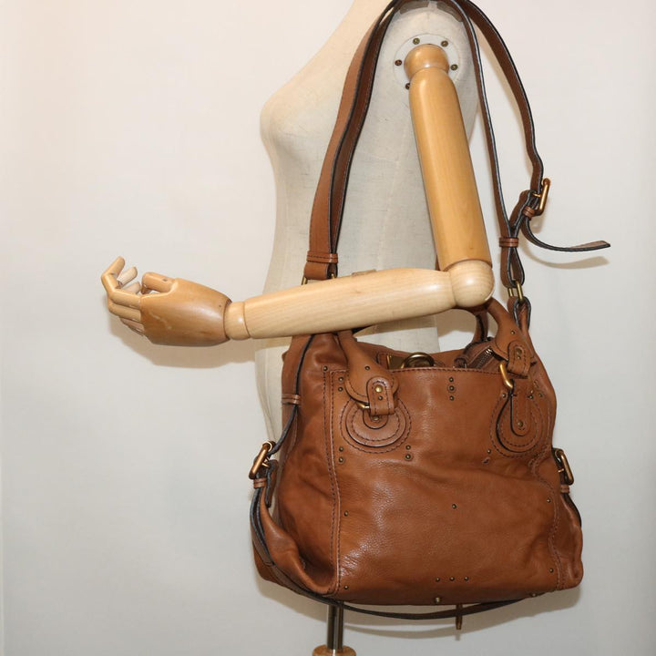 Chloe Paddington Shoulder Bag Leather Brown 04-06-53 50196