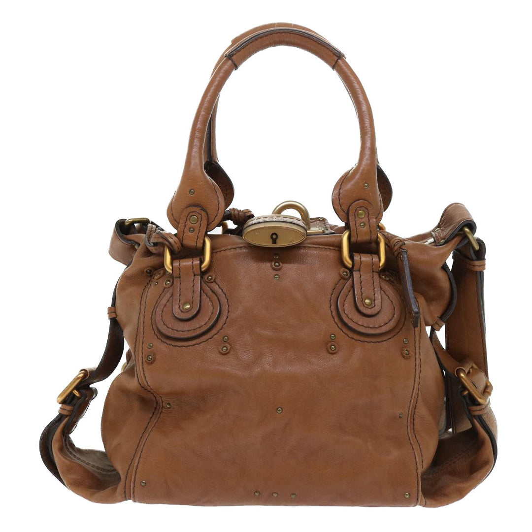 Chloe Paddington Shoulder Bag Leather Brown 04-06-53 50196