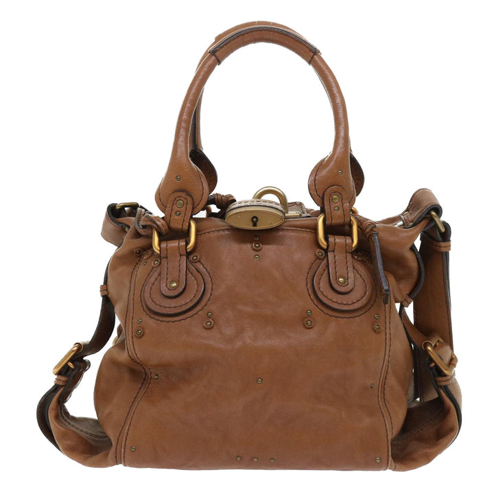 Chloe Paddington Shoulder Bag Leather Brown 04-06-53 50196