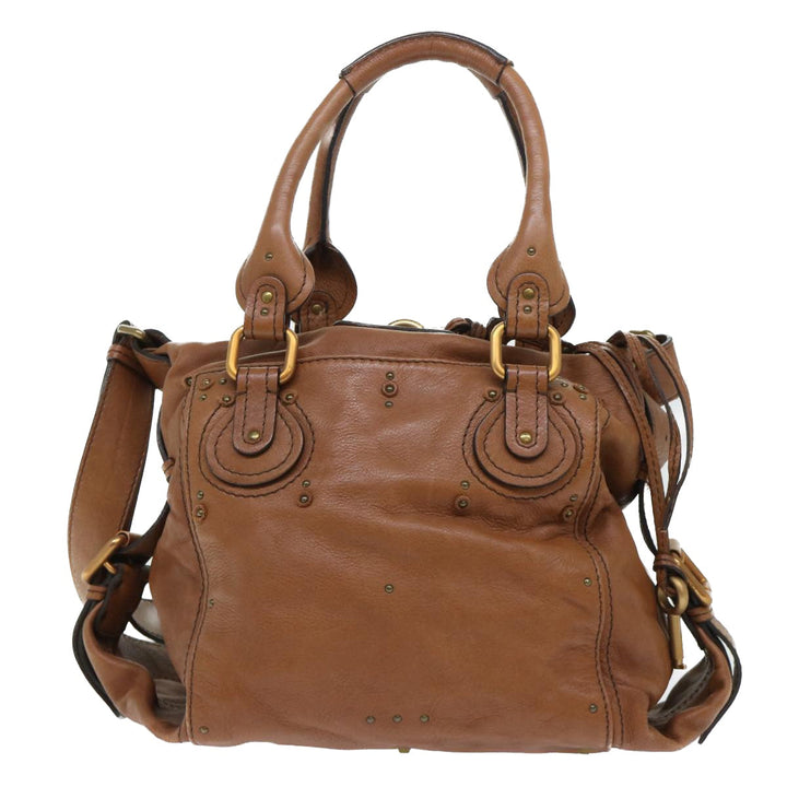 Chloe Paddington Shoulder Bag Leather Brown 04-06-53 50196