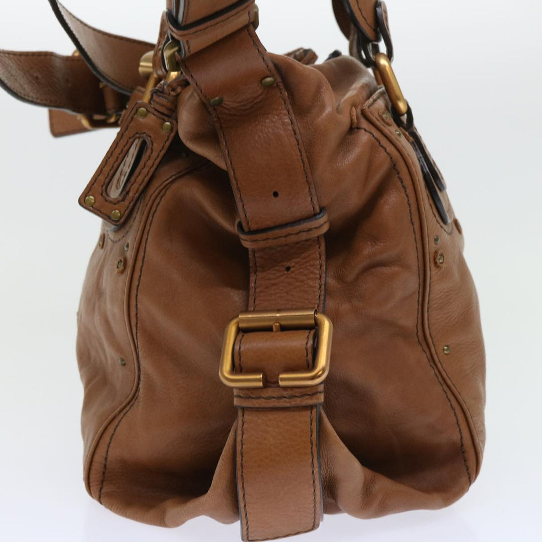 Chloe Paddington Shoulder Bag Leather Brown 04-06-53 50196