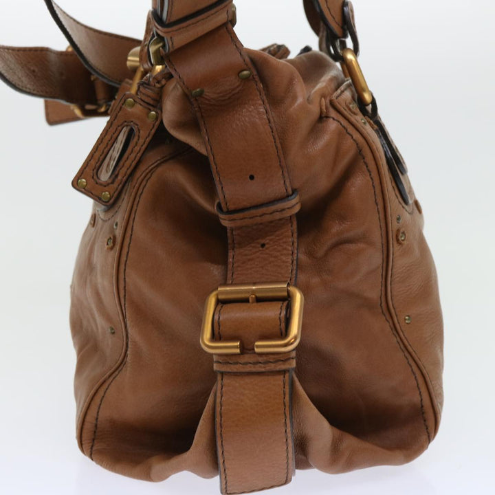 Chloe Paddington Shoulder Bag Leather Brown 04-06-53 50196